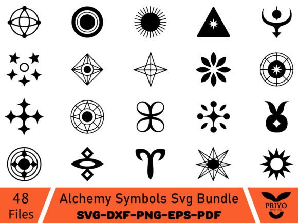 Alchemy Symbols Svg Bundle