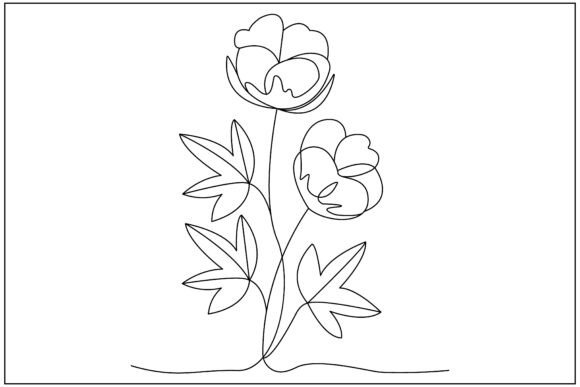 Cotton Plant Line Art Review