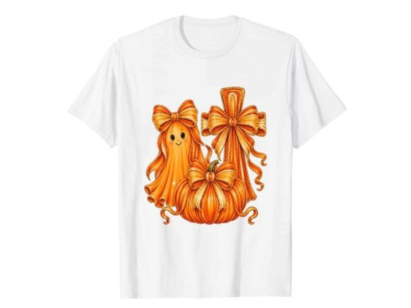 Cute Ghost Pumpkin Fall T-Shirt