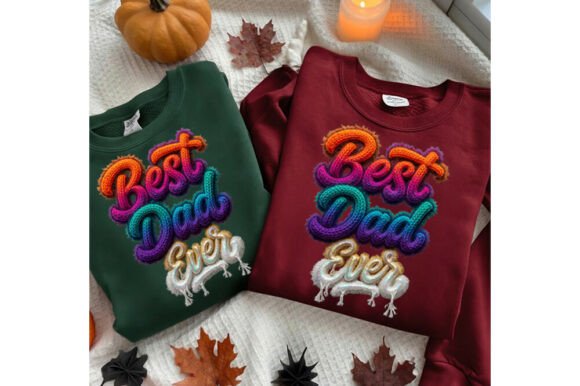 Faux Yarn Best Dad Ever, Fathers Day