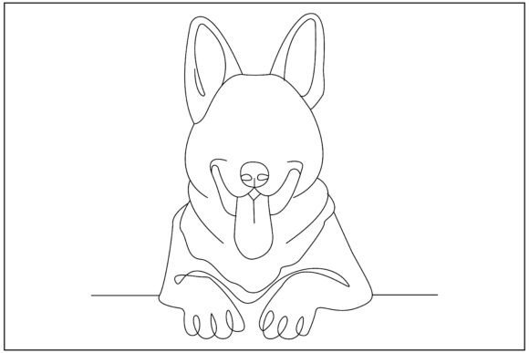 German Shepherd Line Art Review