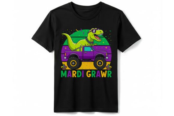 Mardi Grawr Dinosaur Monster T-shirt
