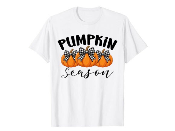 Pumpkin Season Bow Fall T-Shirt