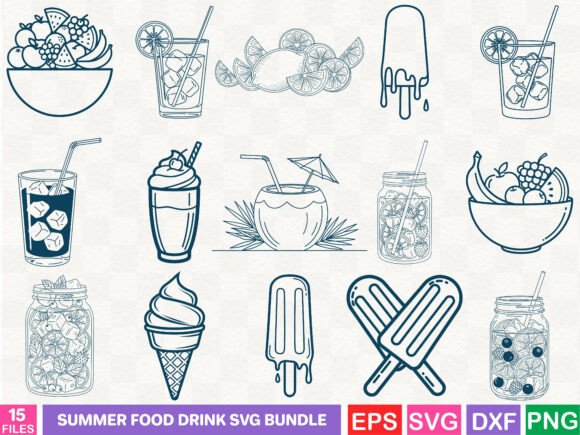 Summer Food Drink SVG Bundle