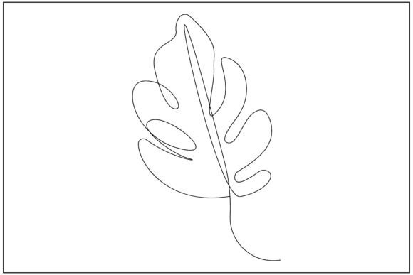 Watermelon Leaf Line Art